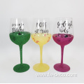 custom colored red wine glass goblet set